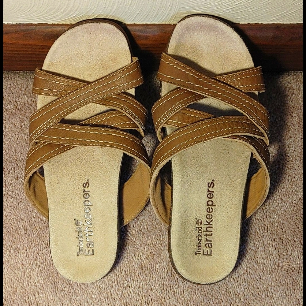 Timberland Leather Slide Sandals